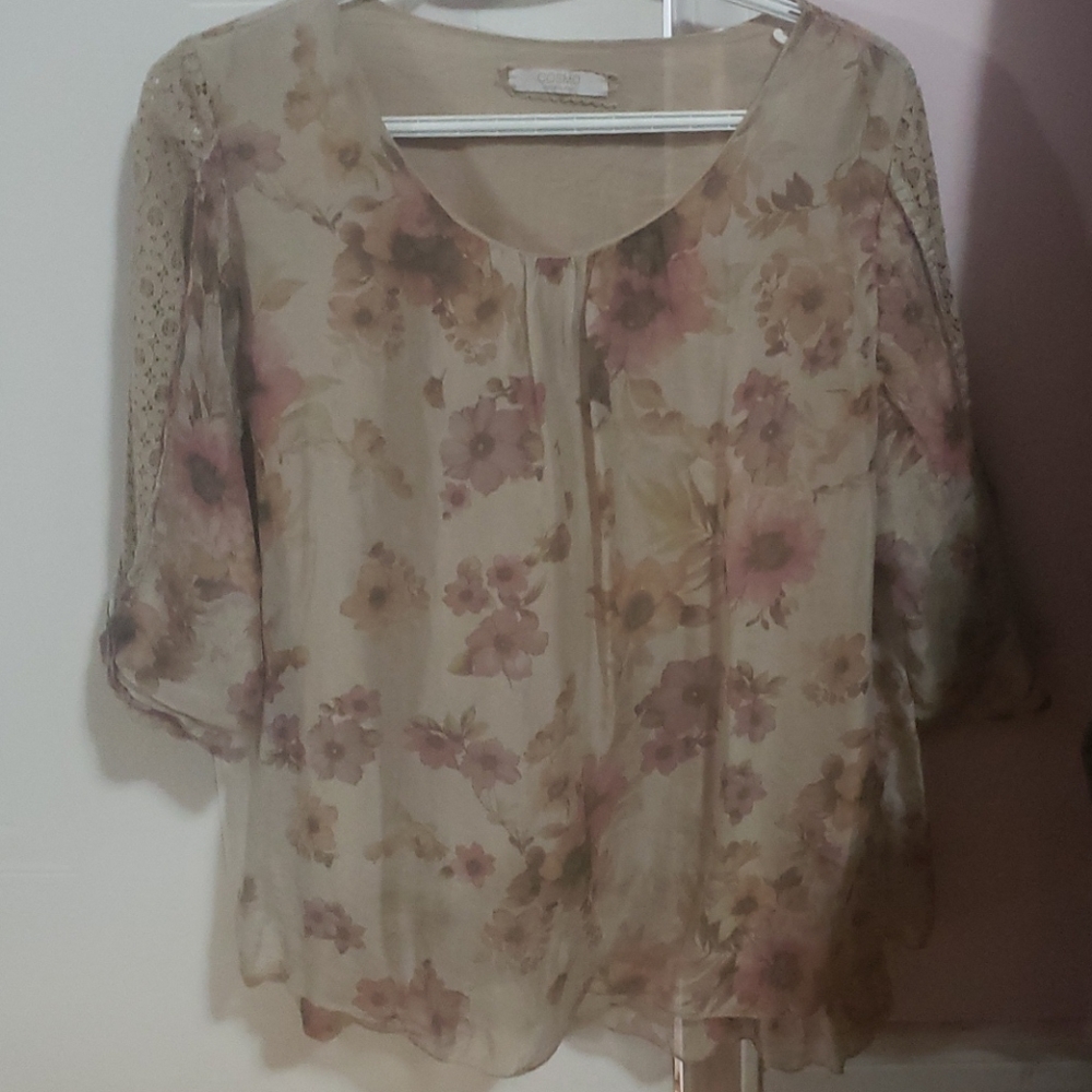 Sweet blouse 100%SILK made in Italy